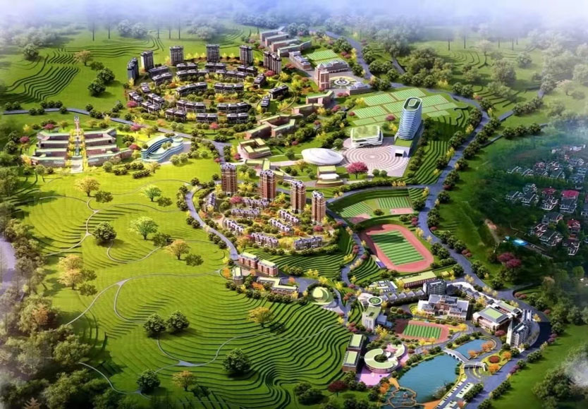 搶抓晴好天氣，郴州遠(yuǎn)恒佳教育城建設(shè)工地?zé)峄鸪? title=